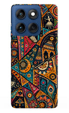 Folk Print Moto Edge 60 Hard Case Back Cover by Casekaro