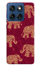 Maroon Elephant Moto Edge 60 Back Cover