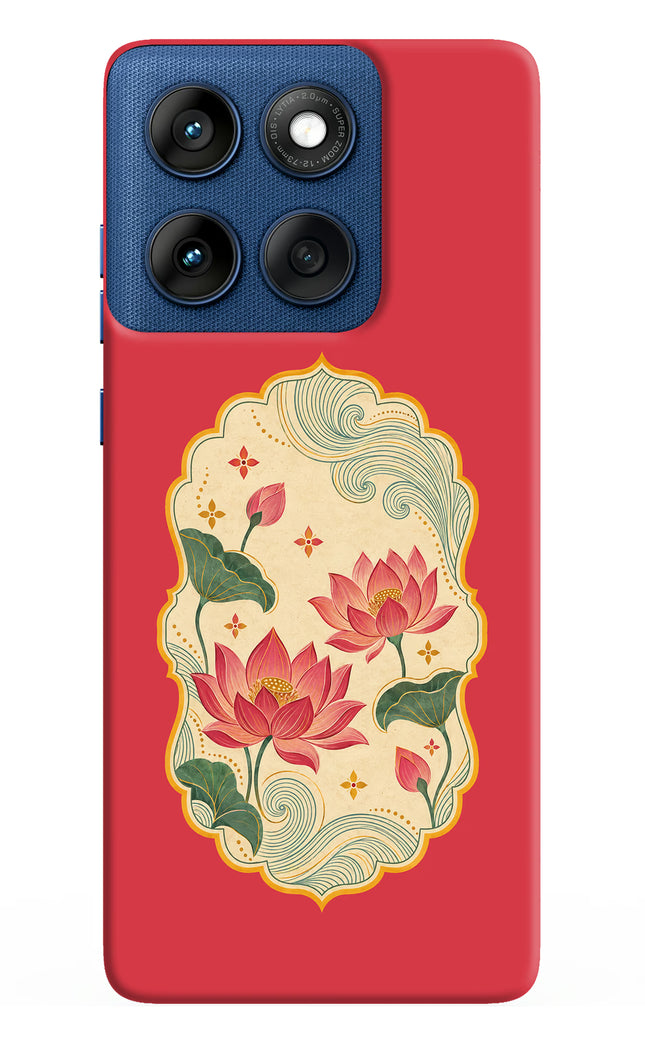 Pink Lotus Moto Edge 60 Back Cover