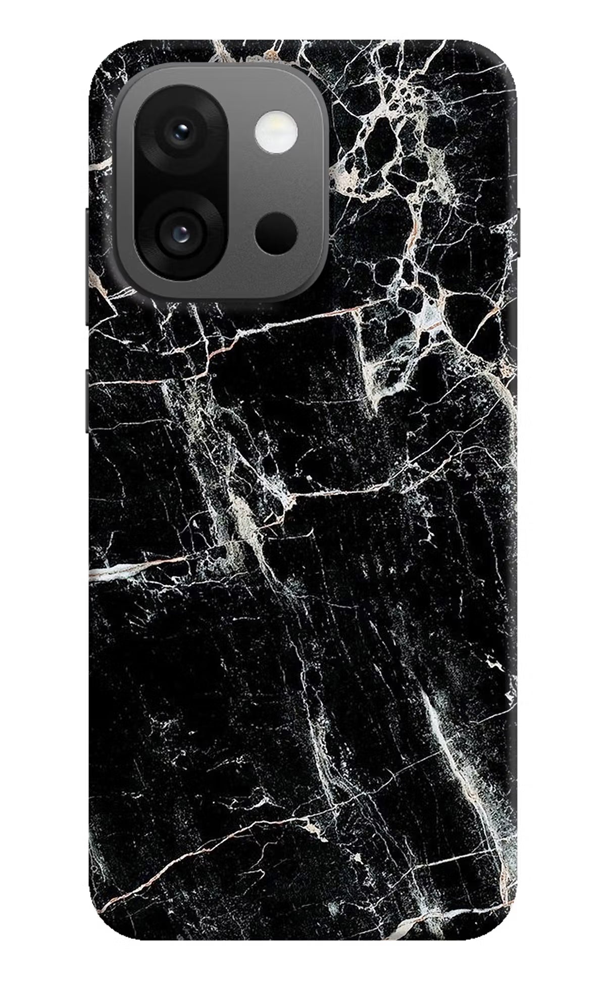 Black Marble Texture OnePlus 13s Hard Case Back Cover by Casekaro