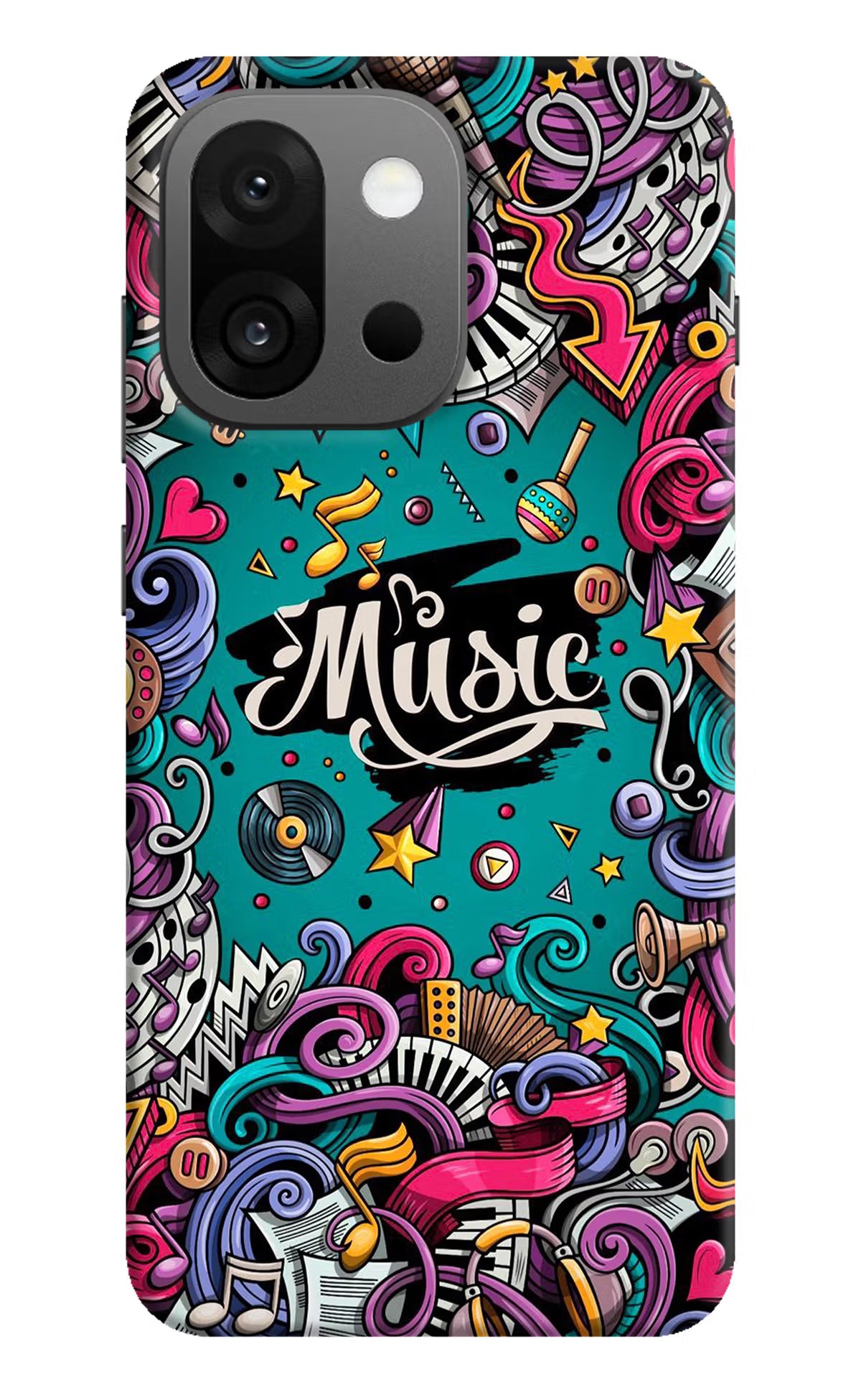 Music Graffiti OnePlus 13s Hard Case Back Cover by Casekaro