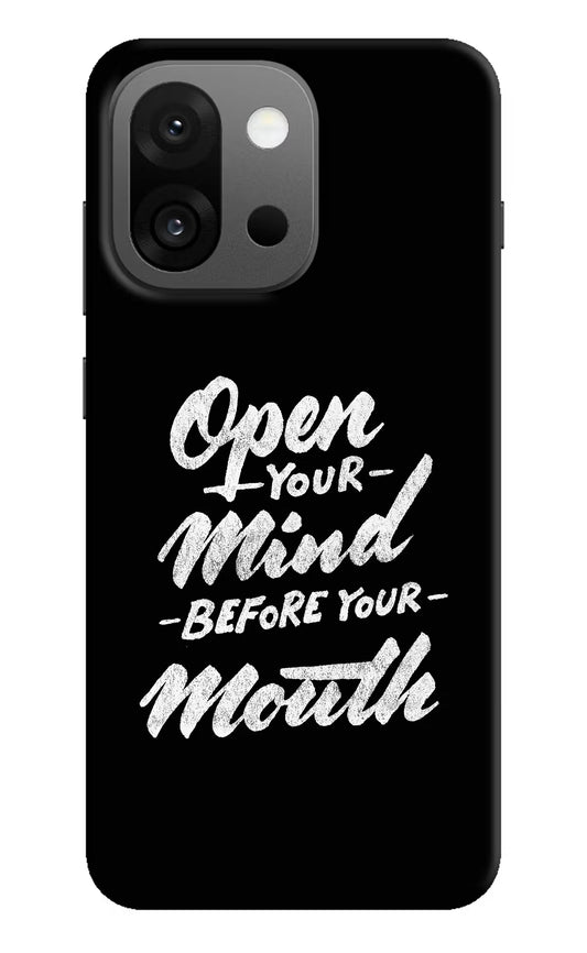 Open Your Mind Before Your Mouth OnePlus 13s Hard Case Back Cover by Casekaro