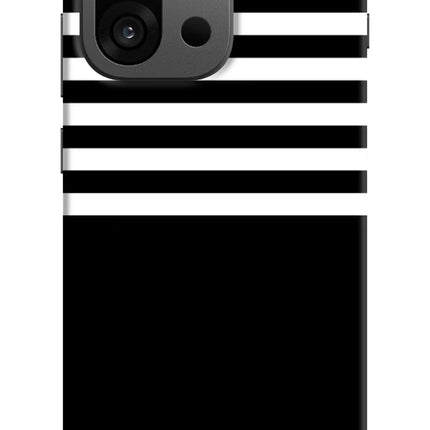 Black and White Print OnePlus 13s Hard Case Back Cover by Casekaro