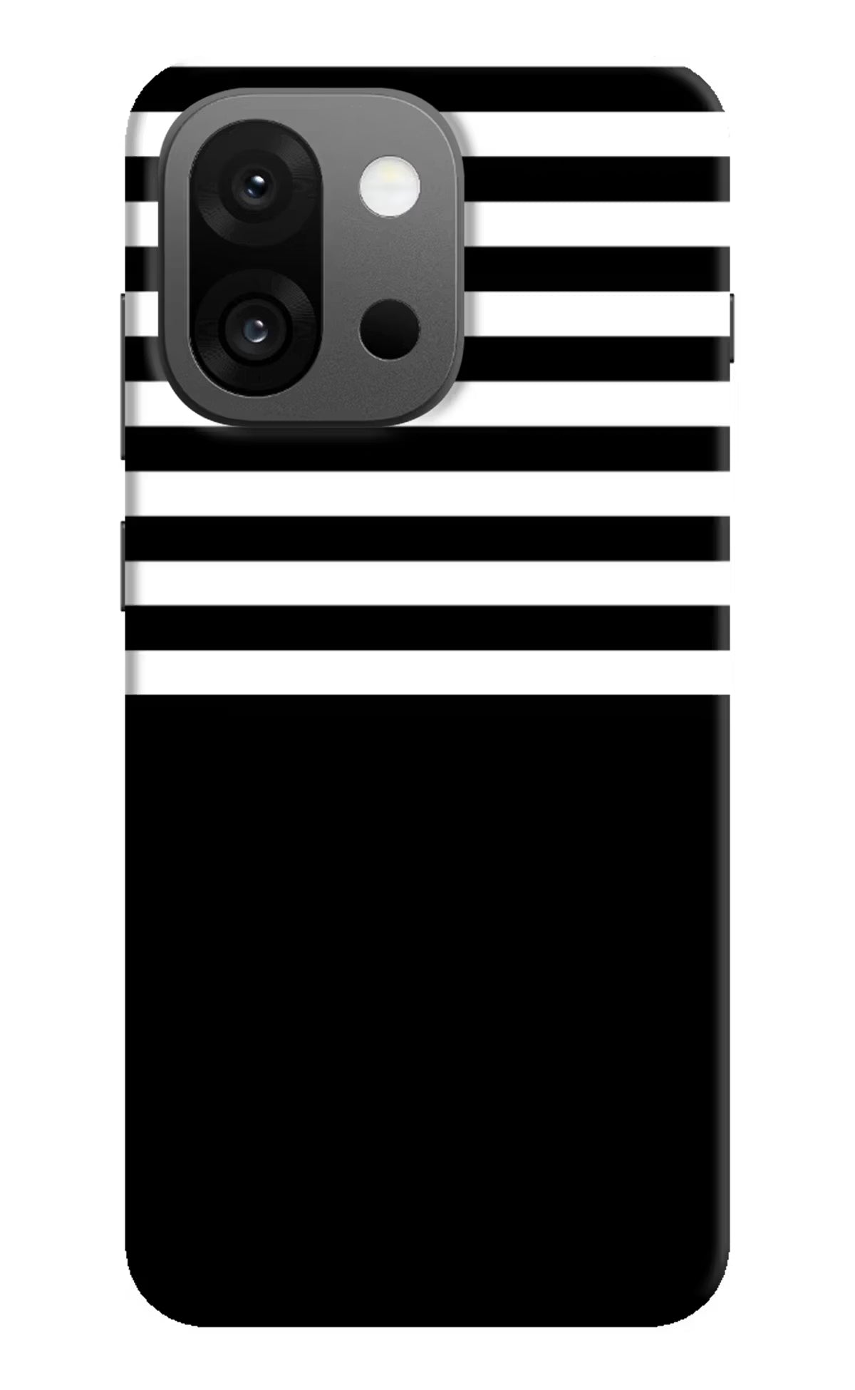 Black and White Print OnePlus 13s Hard Case Back Cover by Casekaro