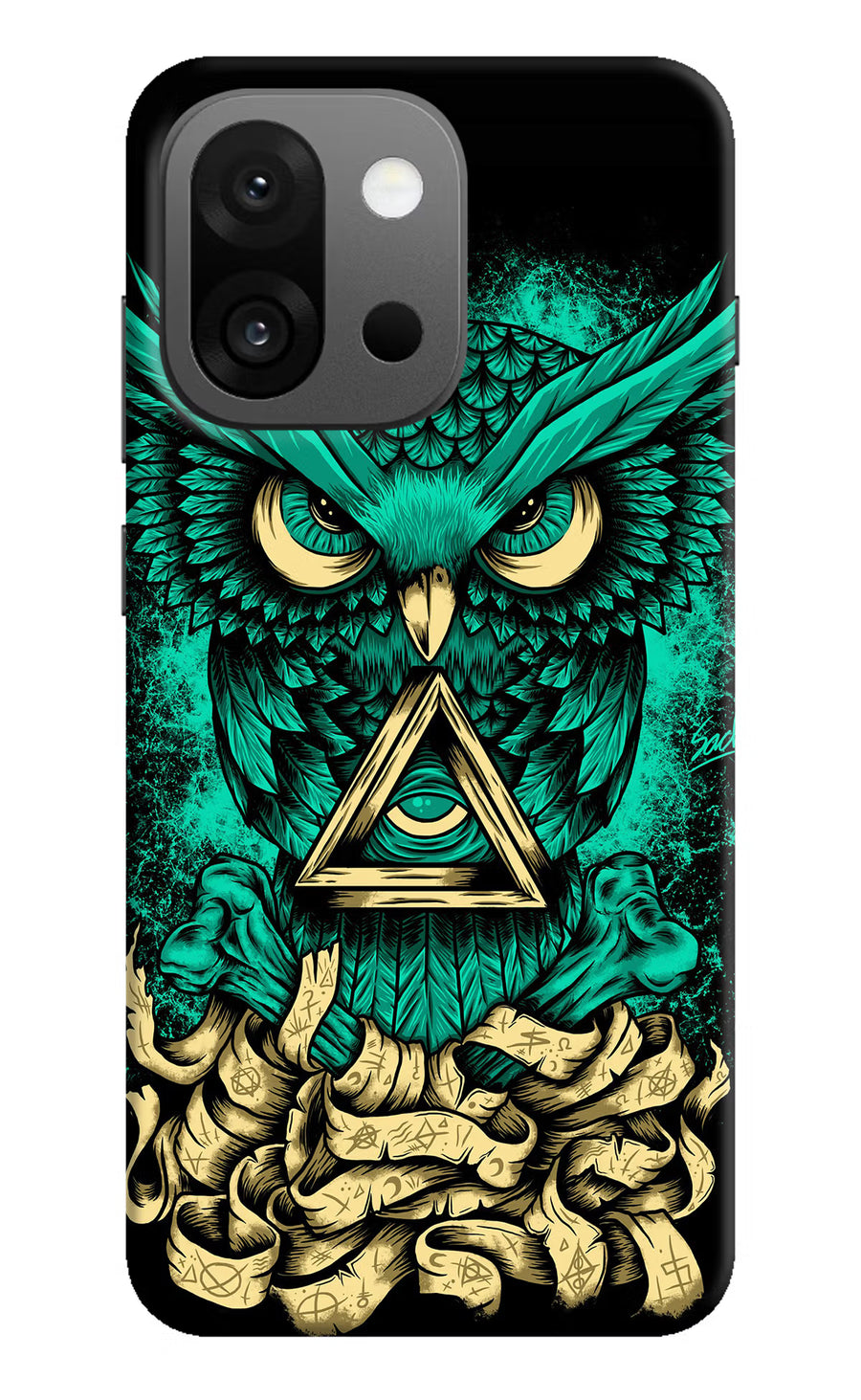 Green Owl OnePlus 13s Back Cover, Hard case