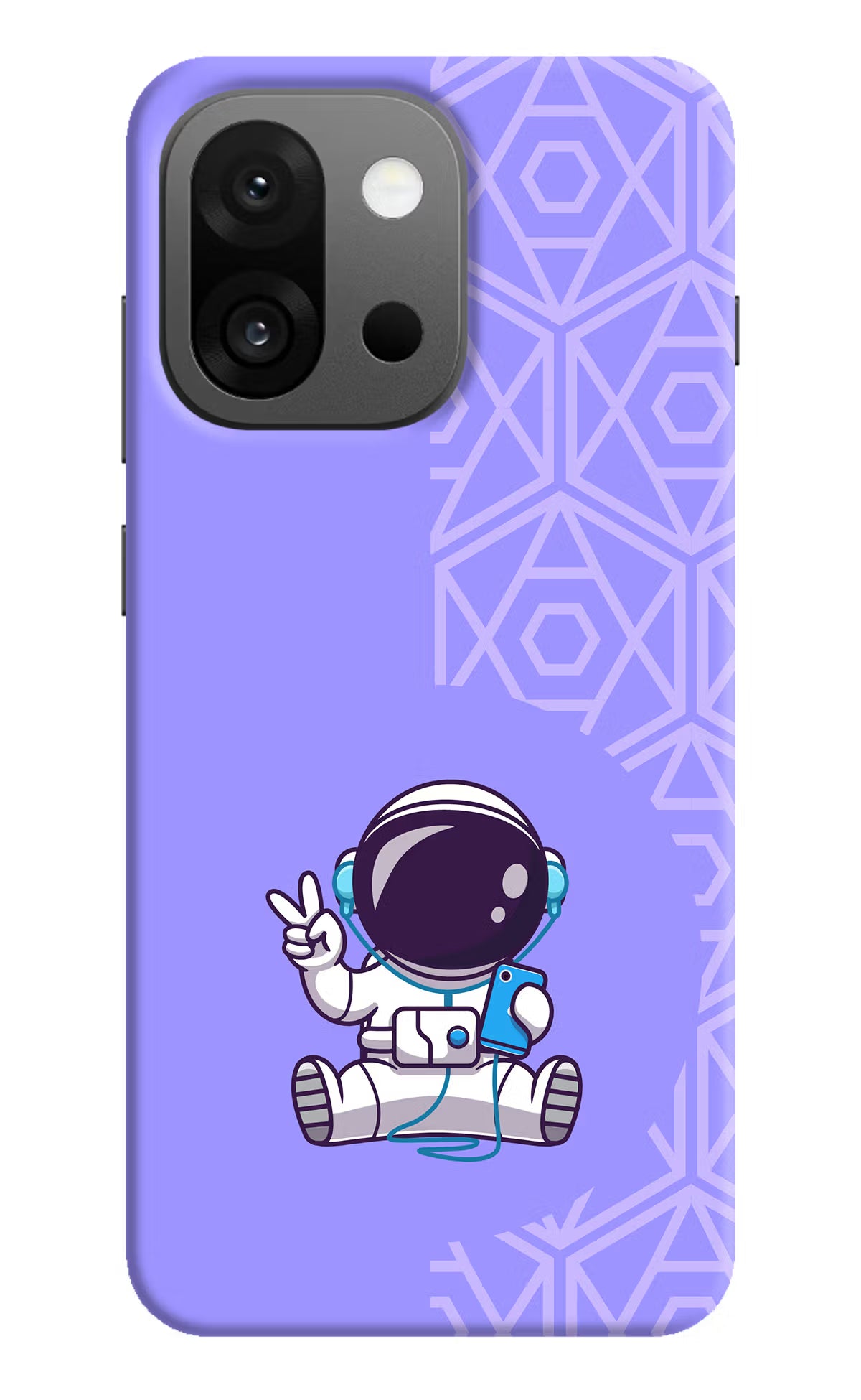 Cute Astronaut Chilling OnePlus 13s Hard Case Back Cover by Casekaro