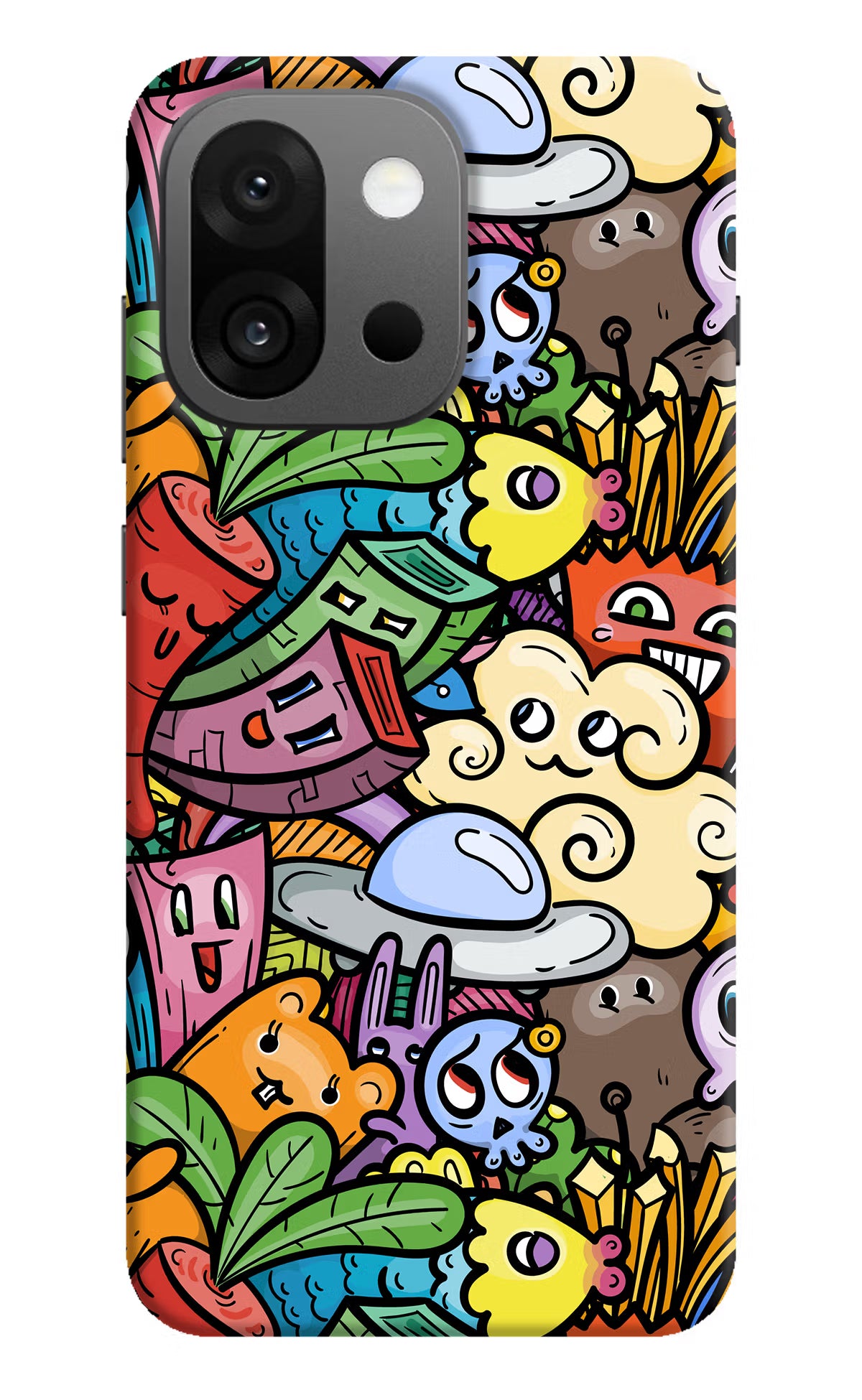 Veggie Doodle OnePlus 13s Hard Case Back Cover by Casekaro