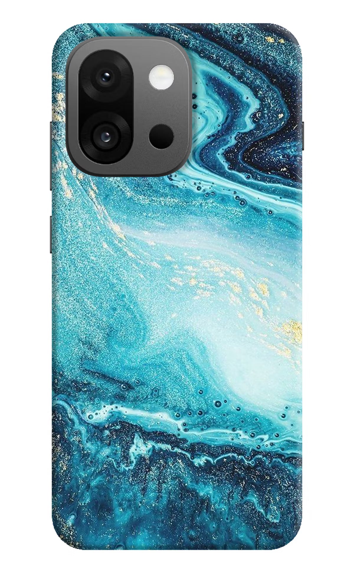 Blue Glitter Marble OnePlus 13s Hard Case Back Cover by Casekaro