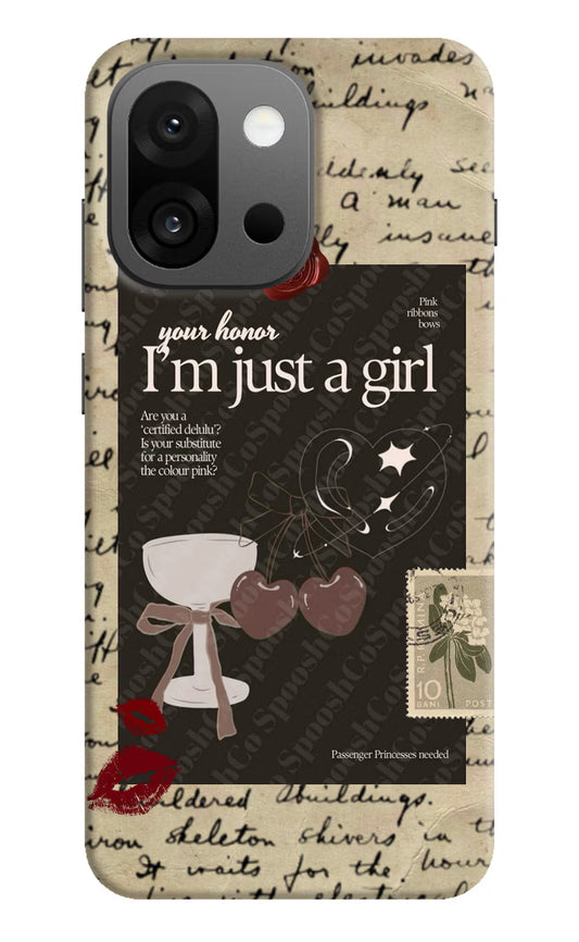 I am just a girl OnePlus 13s Hard Case Back Cover by Casekaro
