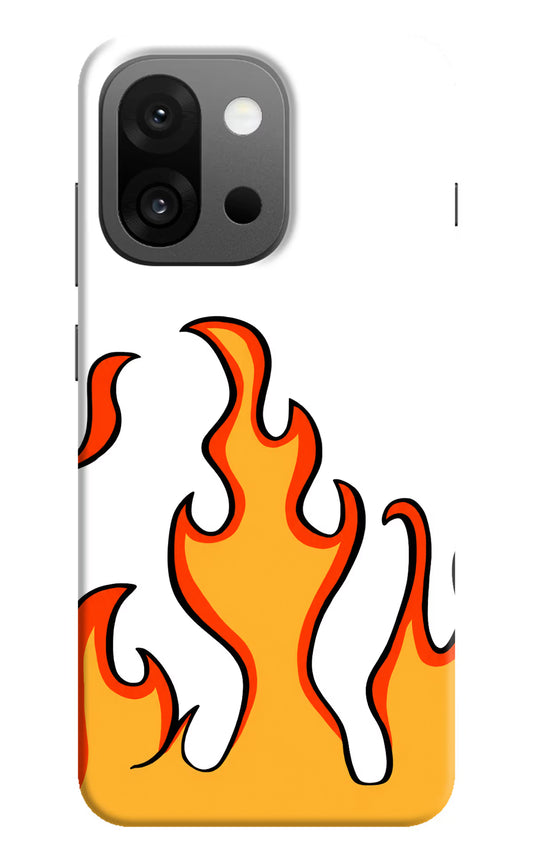 Fired Up – White OnePlus 13s Hard Case Back Cover by Casekaro