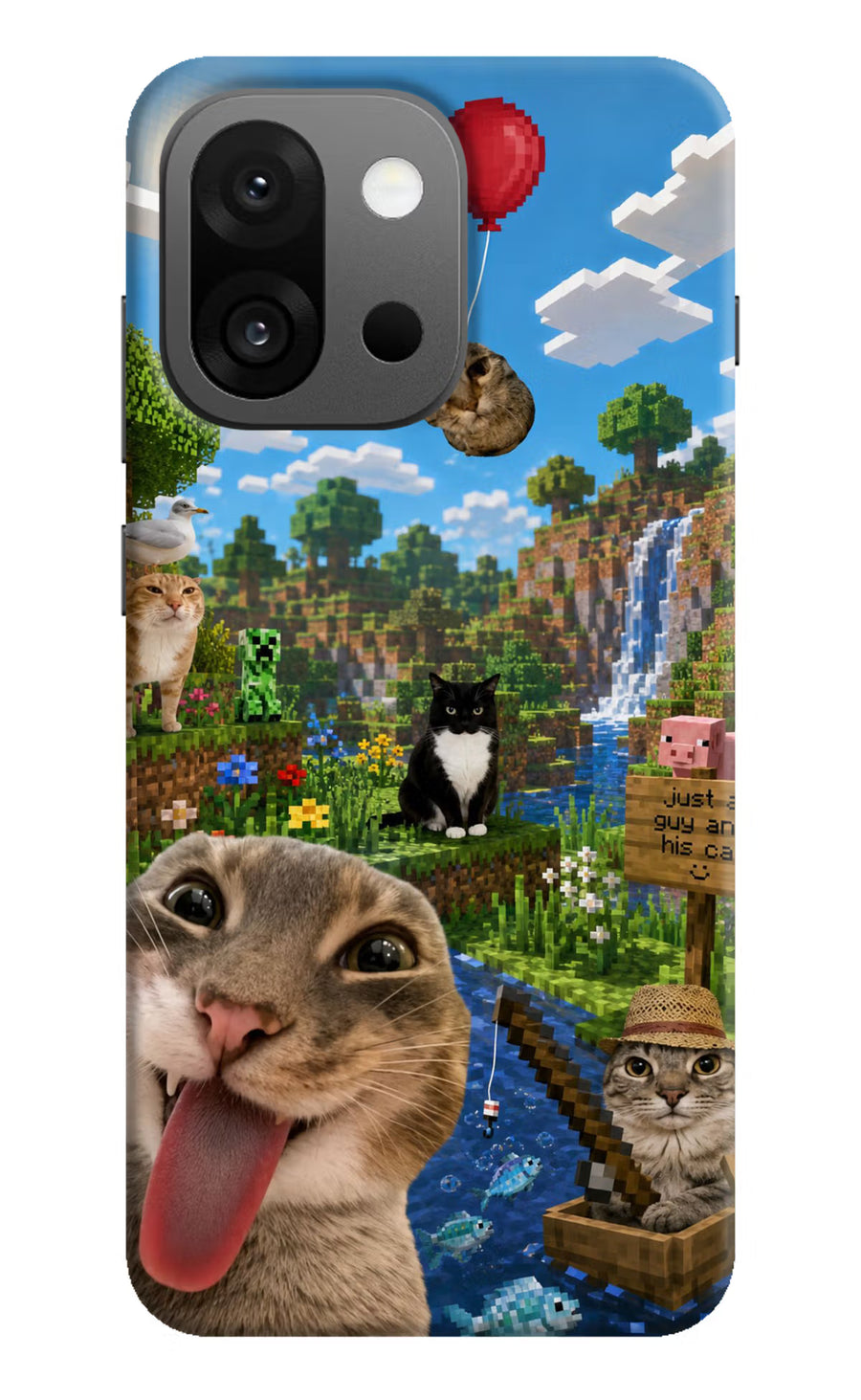 Minecraft Cat Chaos OnePlus 13s Back Cover, Hard case