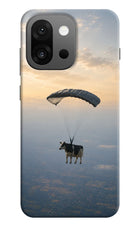 Skydiving Cow OnePlus 13s Hard Case Back Cover by Casekaro