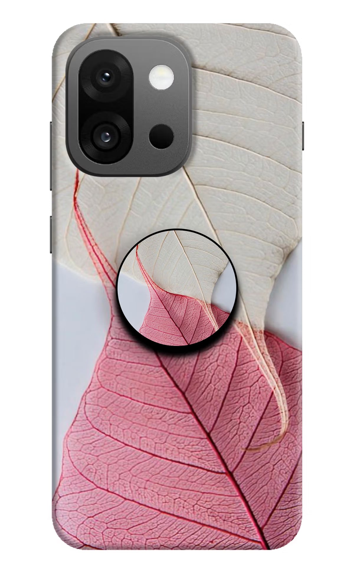 White Pink Leaf OnePlus 13s Pop Case by Casekaro