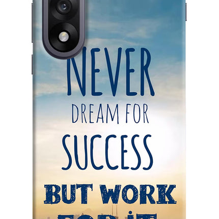 Never Dream For Success But Work For It OnePlus Nord 5 Hard Case Back Cover by Casekaro