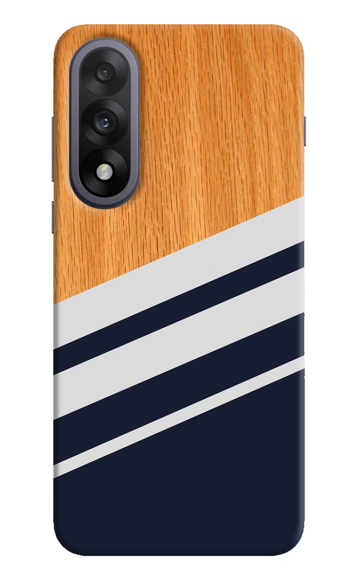 Blue and white wooden OnePlus Nord 5 Hard Case Back Cover by Casekaro