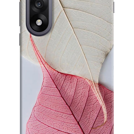 White Pink Leaf OnePlus Nord 5 Hard Case Back Cover by Casekaro