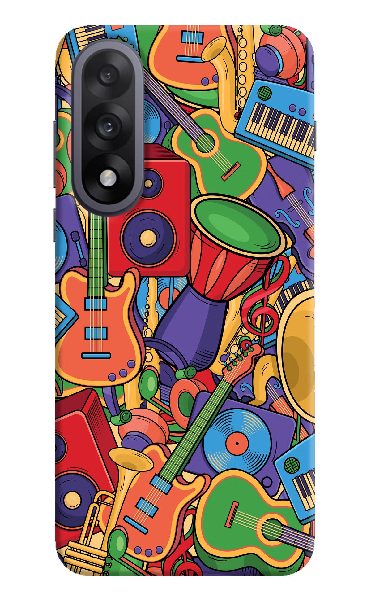 Music Instrument Doodle OnePlus Nord 5 Hard Case Back Cover by Casekaro
