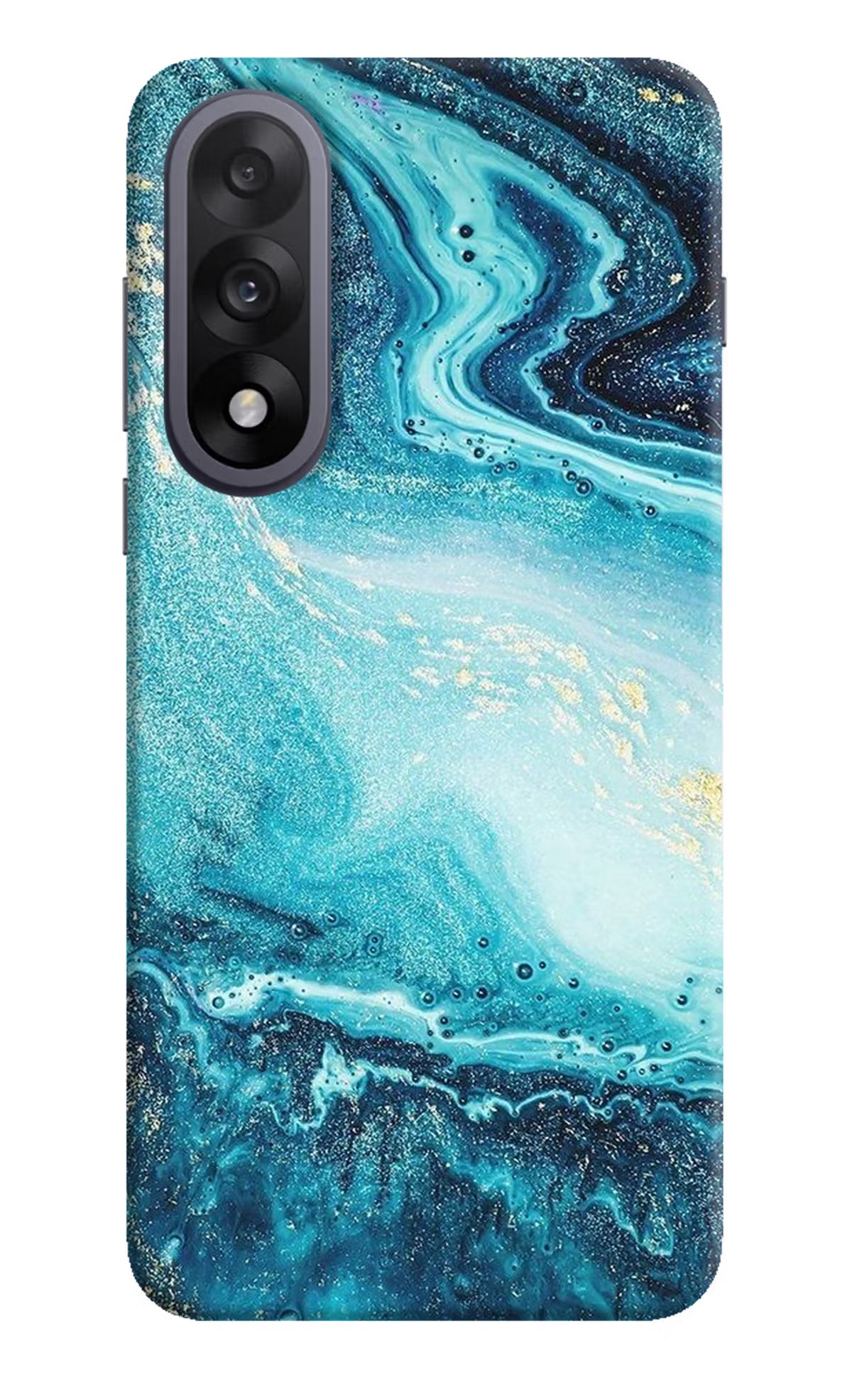 Blue Glitter Marble OnePlus Nord 5 Hard Case Back Cover by Casekaro