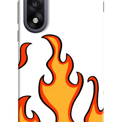 Fired Up – White OnePlus Nord 5 Hard Case Back Cover by Casekaro