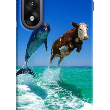 Dolphin vs Cow OnePlus Nord 5 Hard Case Back Cover by Casekaro