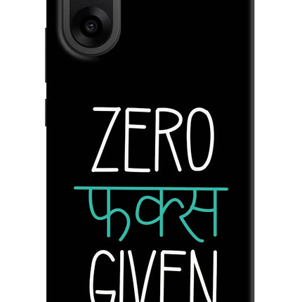 Zero Fucks Given OnePlus Nord CE5 Hard Case Back Cover by Casekaro