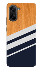 Blue and white wooden OnePlus Nord CE5 Hard Case Back Cover by Casekaro