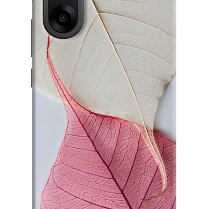 White Pink Leaf OnePlus Nord CE5 Hard Case Back Cover by Casekaro