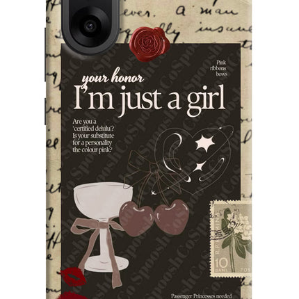 I am just a girl OnePlus Nord CE5 Hard Case Back Cover by Casekaro
