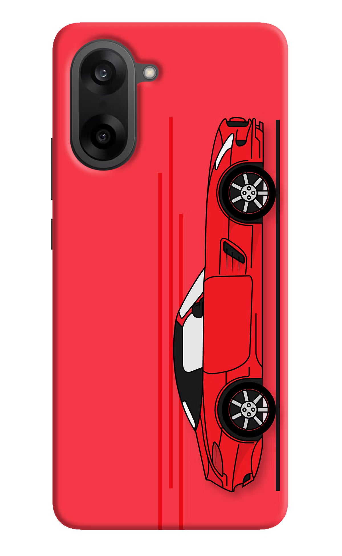 Red Velocity OnePlus Nord CE5 Hard Case Back Cover by Casekaro