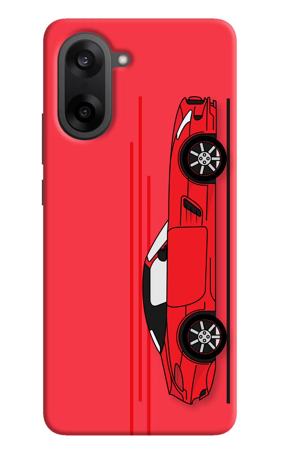 Red Velocity OnePlus Nord CE5 Back Cover, Hard case