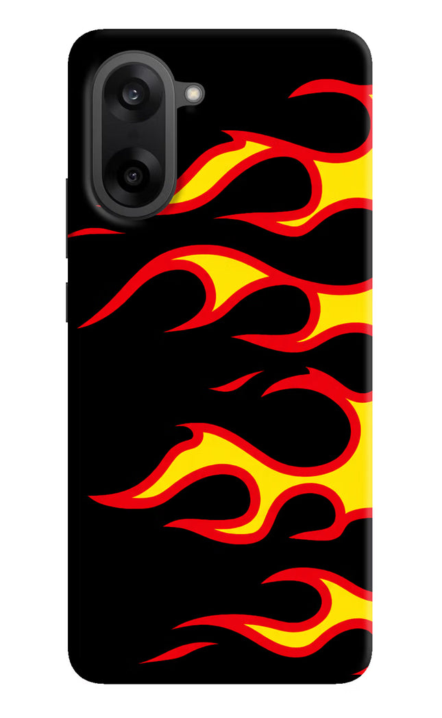 Side Sweep Flames OnePlus Nord CE5 Hard Case Back Cover by Casekaro
