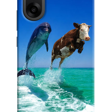 Dolphin vs Cow OnePlus Nord CE5 Hard Case Back Cover by Casekaro