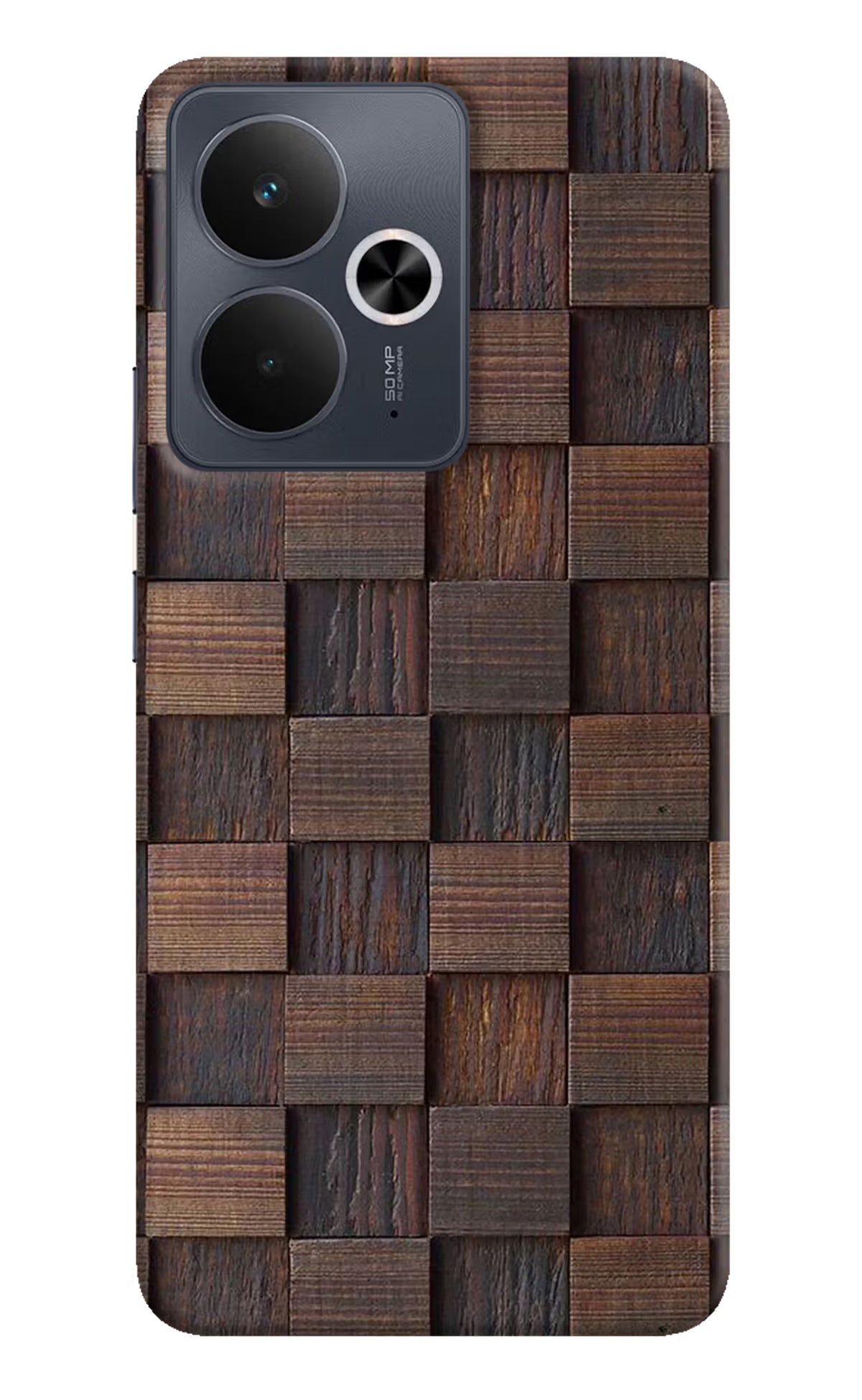 Wooden Cube Design Realme 14T 5G Hard Case Back Cover by Casekaro