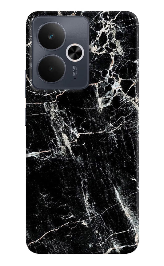 Black Marble Texture Realme 14T 5G Hard Case Back Cover by Casekaro