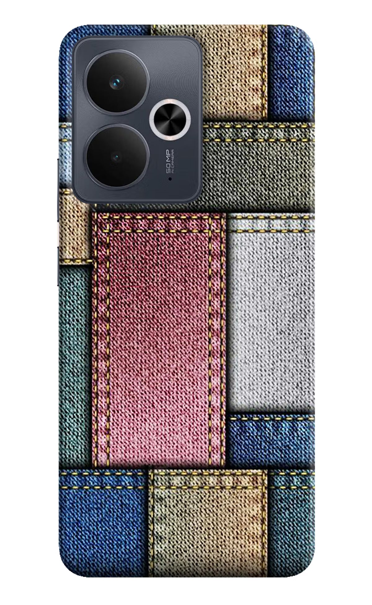 Multicolor Jeans Realme 14T 5G Hard Case Back Cover by Casekaro