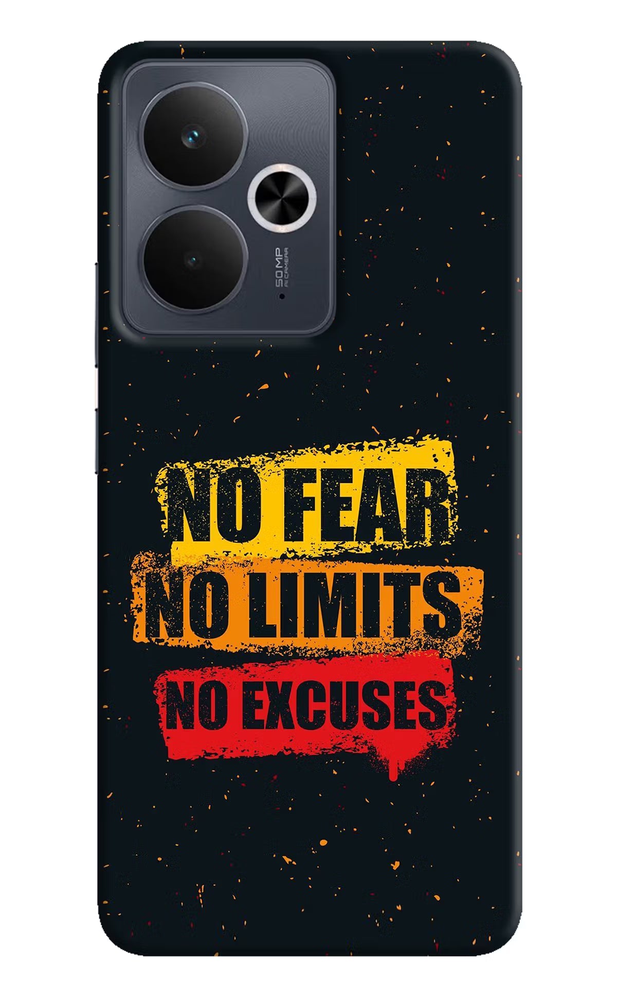 No Fear No Limits No Excuse Realme 14T 5G Hard Case Back Cover by Casekaro