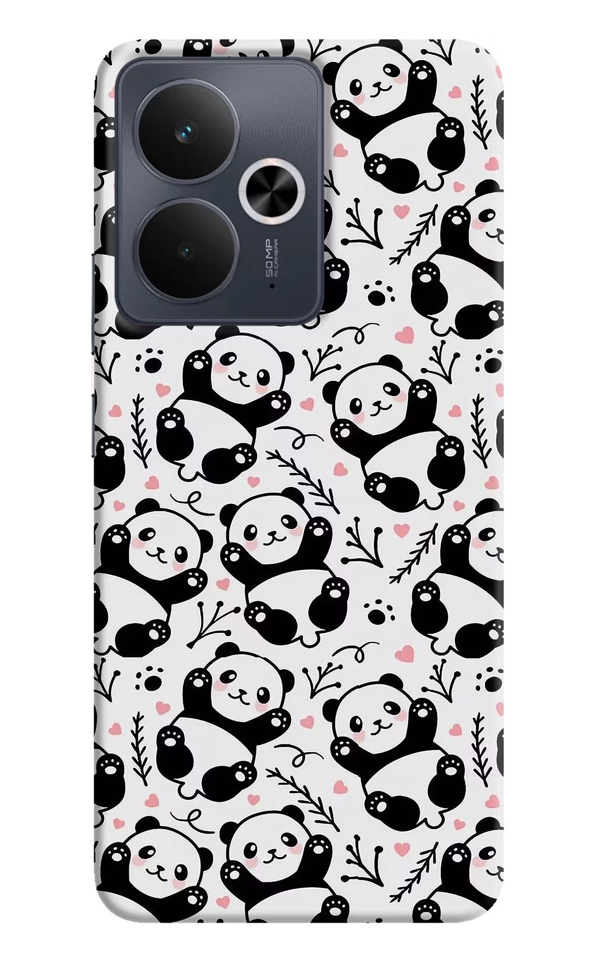 Cute Panda Realme 14T 5G Hard Case Back Cover by Casekaro