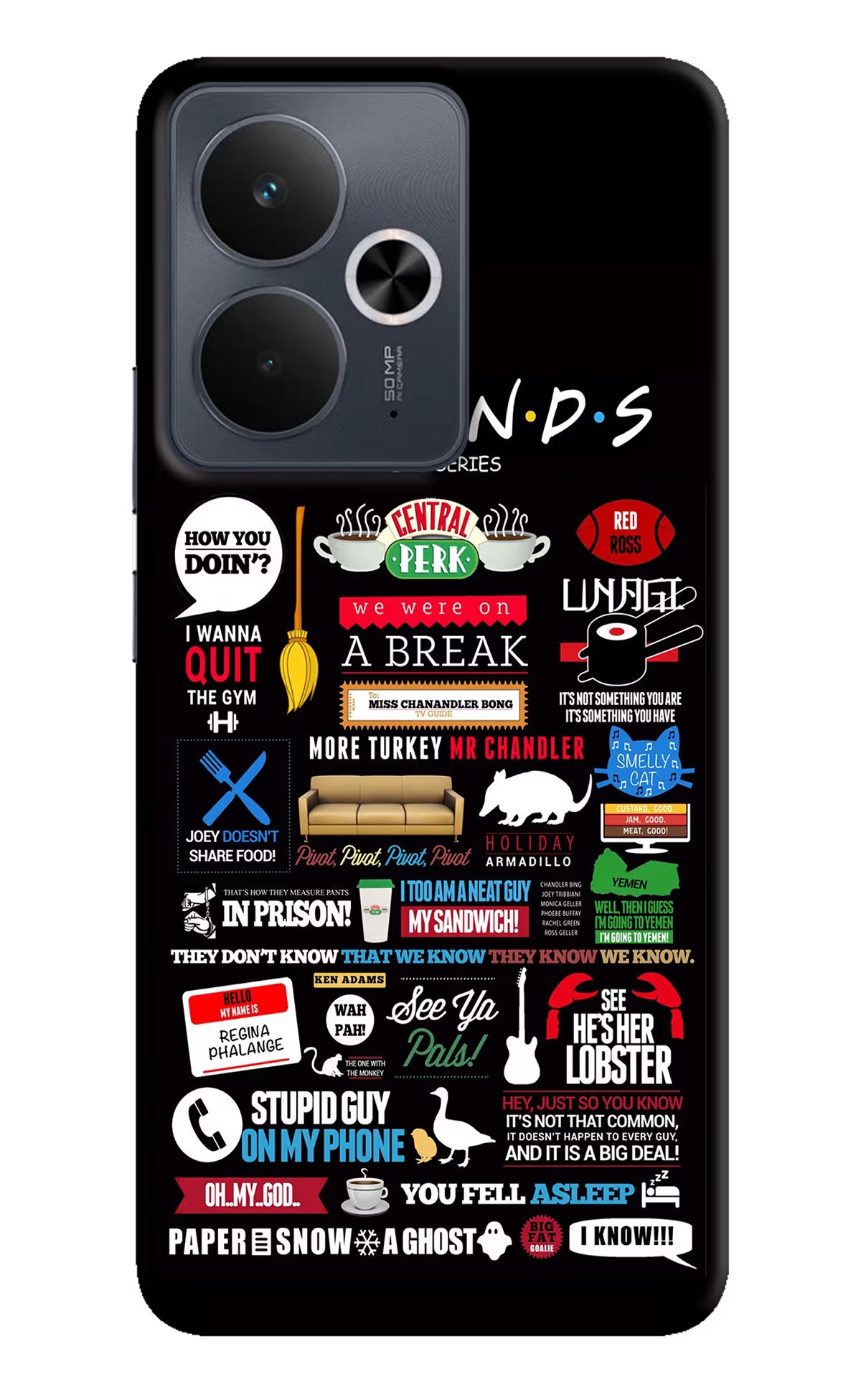 FRIENDS Realme 14T 5G Hard Case Back Cover by Casekaro