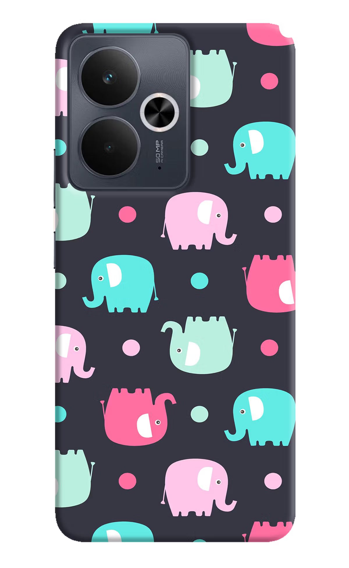 Elephants Realme 14T 5G Hard Case Back Cover by Casekaro