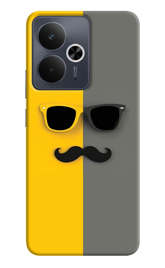 Sunglasses with Mustache Realme 14T 5G Hard Case Back Cover by Casekaro