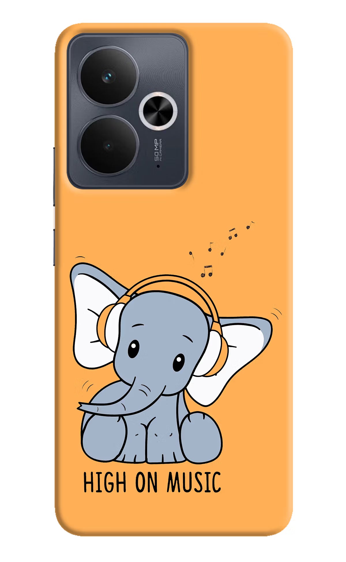 High On Music Realme 14T 5G Hard Case Back Cover by Casekaro
