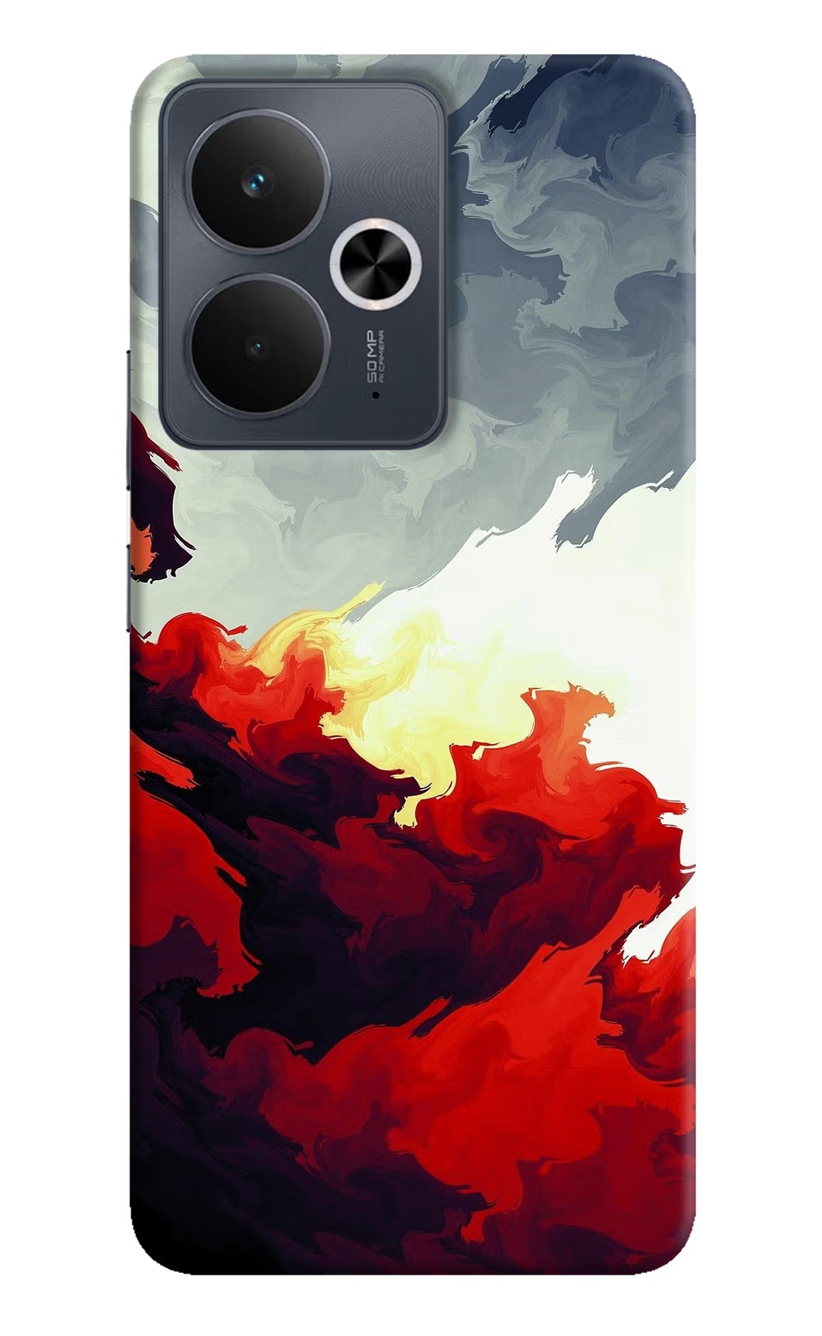 Fire Cloud Realme 14T 5G Hard Case Back Cover by Casekaro
