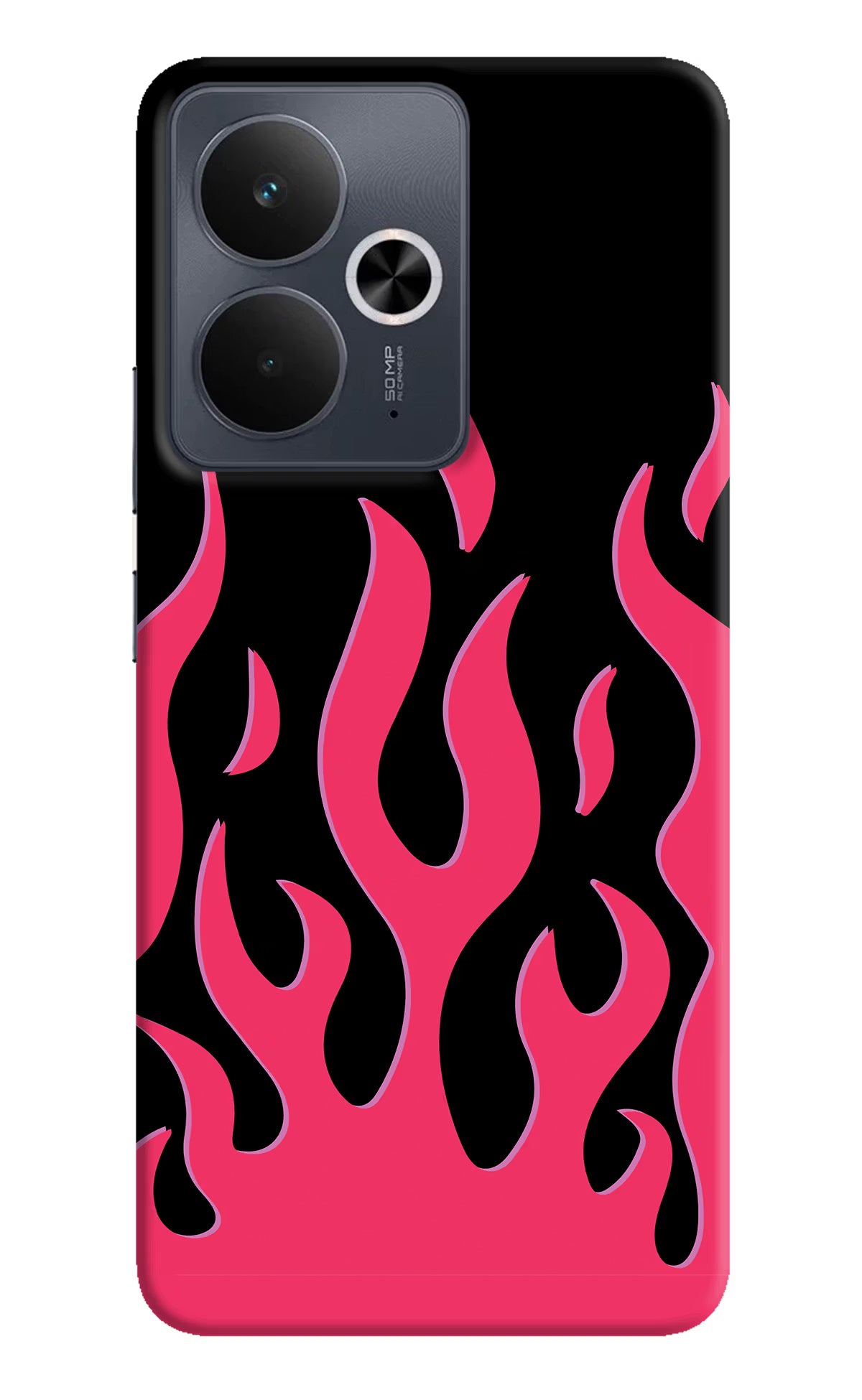 Fire Flames Realme 14T 5G Hard Case Back Cover by Casekaro