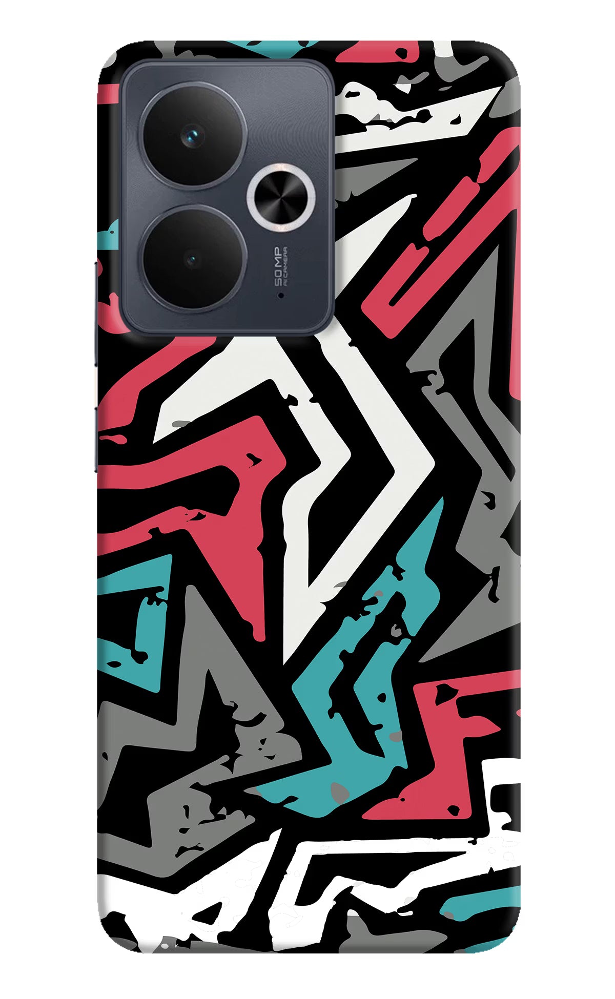 Geometric Graffiti Realme 14T 5G Hard Case Back Cover by Casekaro