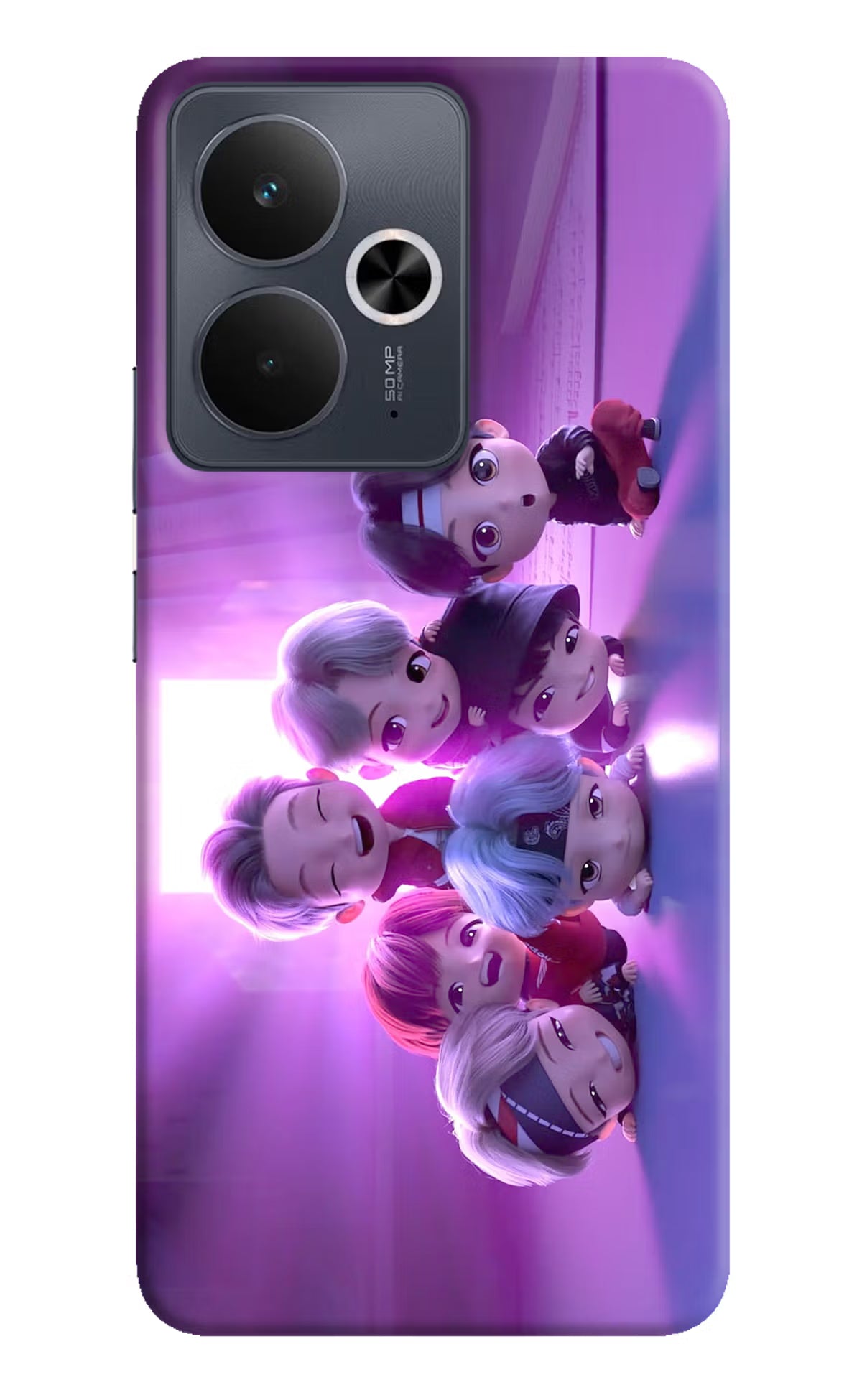 BTS Chibi Realme 14T 5G Hard Case Back Cover by Casekaro
