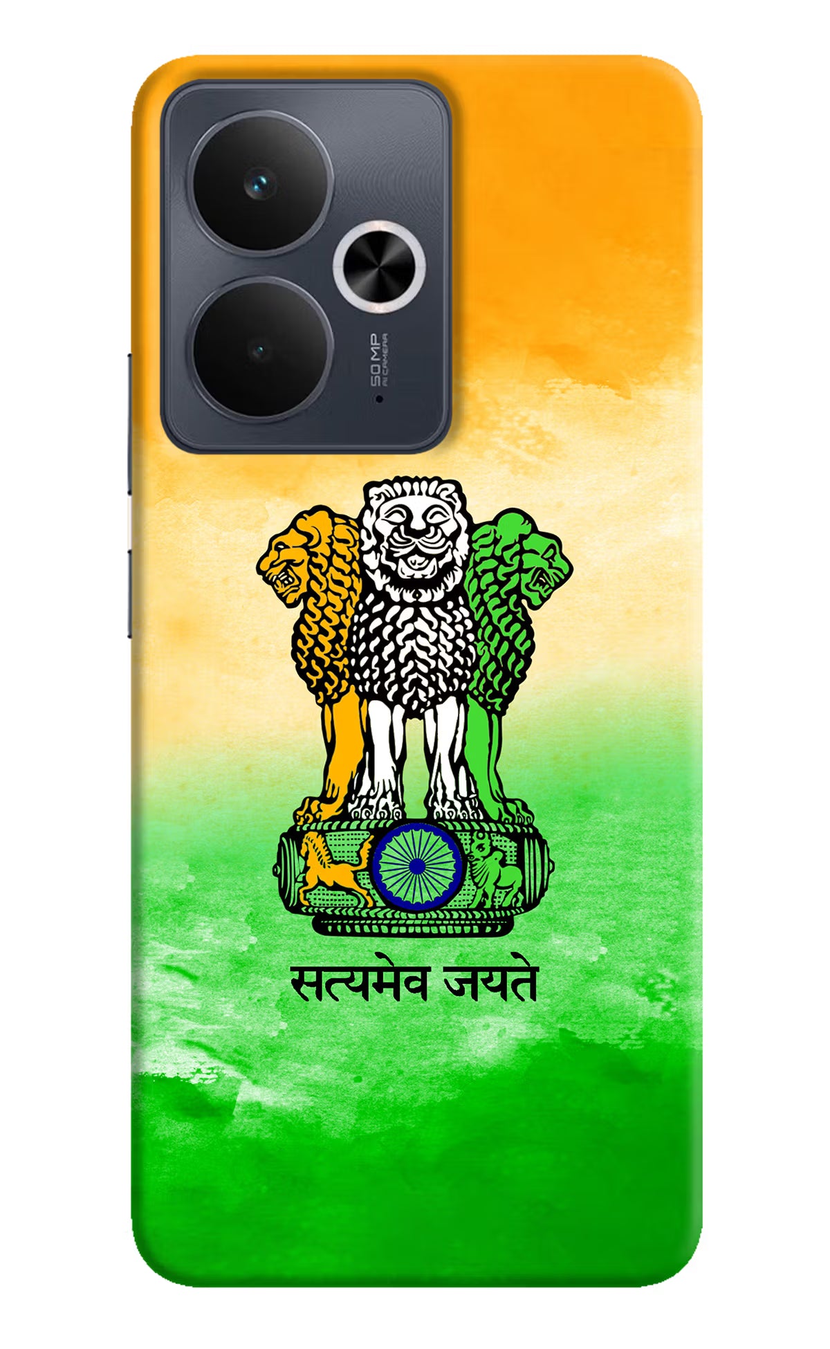 Satyamev Jayate Flag Realme 14T 5G Hard Case Back Cover by Casekaro