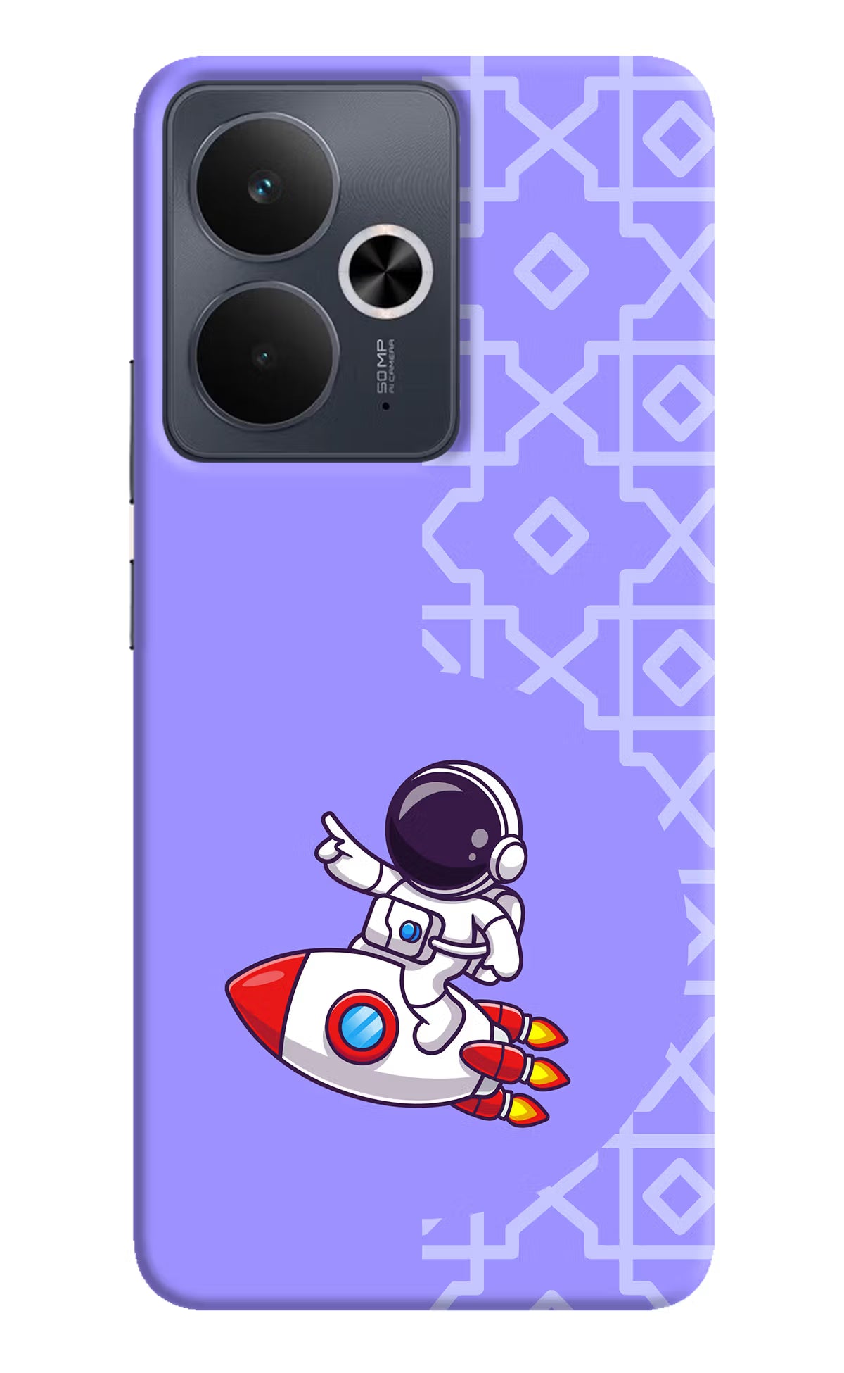 Cute Astronaut Realme 14T 5G Hard Case Back Cover by Casekaro
