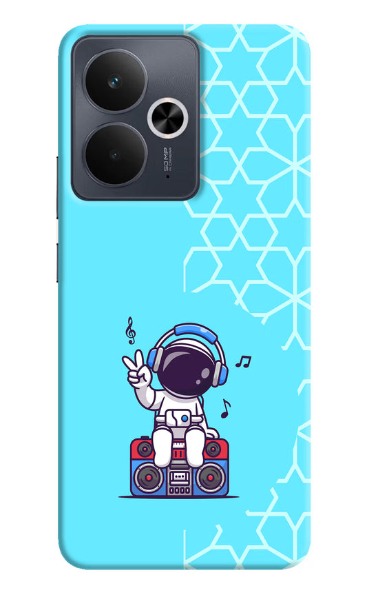 Cute Astronaut Chilling Realme 14T 5G Hard Case Back Cover by Casekaro