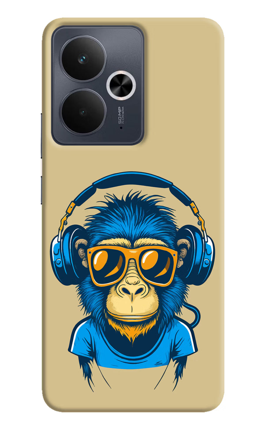 Monkey Headphone Realme 14T 5G Back Cover, Hard case