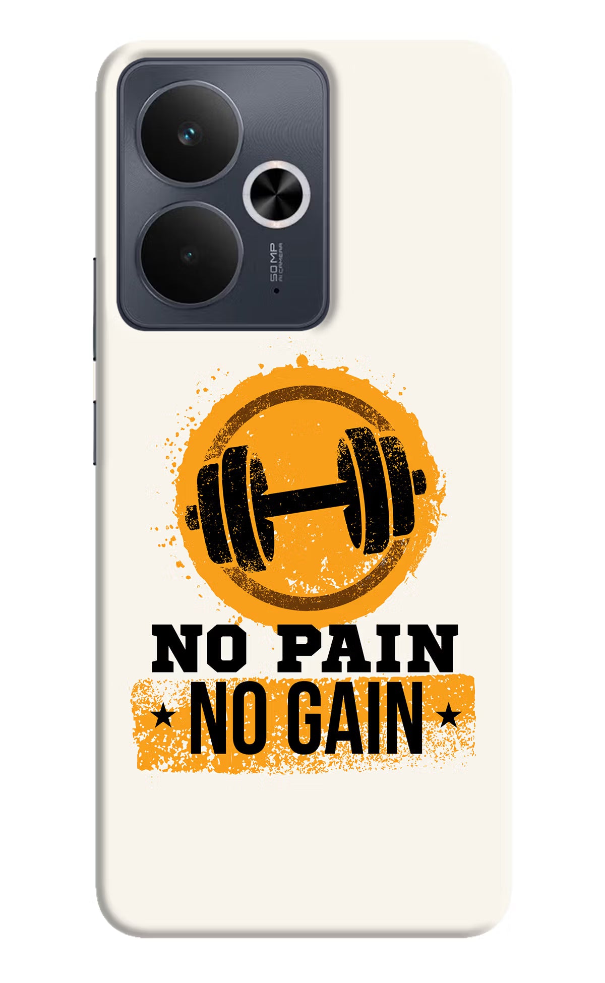 No Pain No Gain Realme 14T 5G Hard Case Back Cover by Casekaro